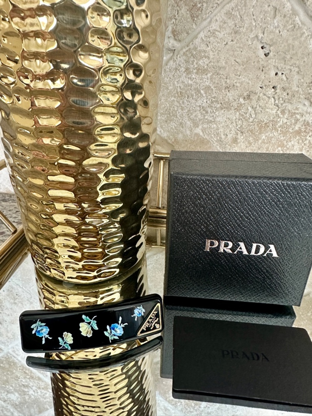 PRADA Floral Retro Allure Hair Clip